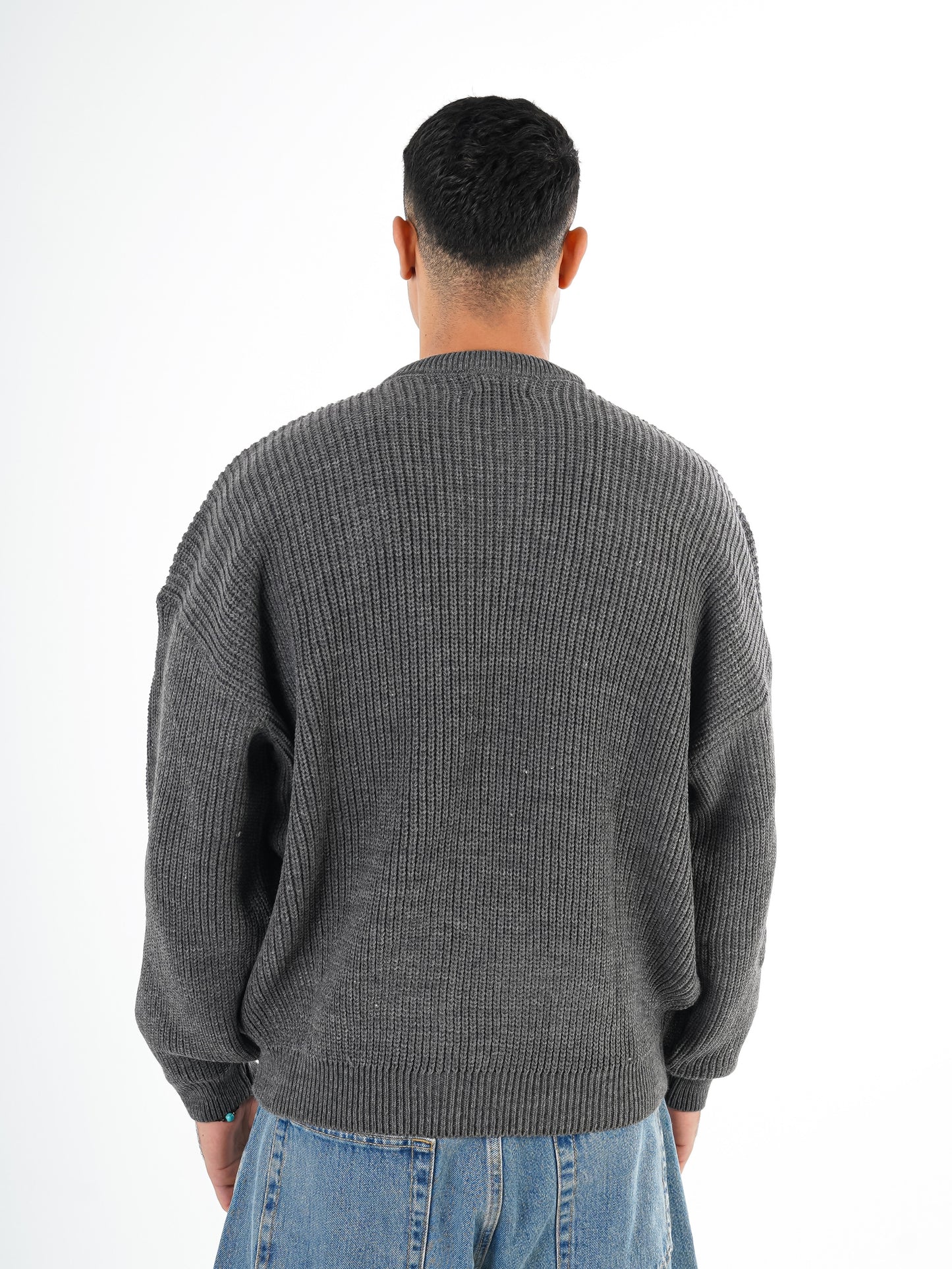 Grey Knitted Crewneck